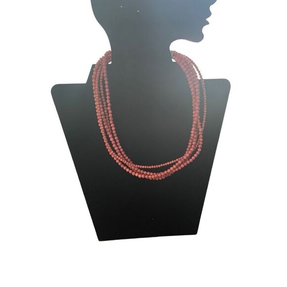 Carolyn Pollack Essentials Sterling Silver 5 Strand Dolomite Bead Necklace New - Picture 1 of 3